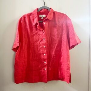 Banana republic the boxy‎ linen blouse medium